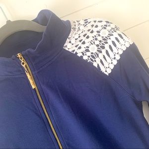 Half Zip Pullover Navy Medium